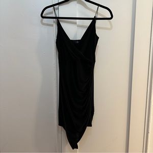 Missguided Black Ruched Mini Dress